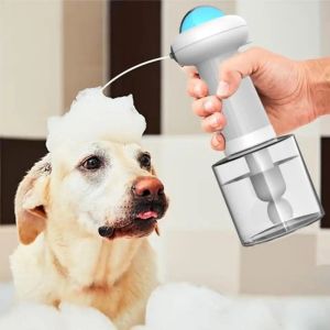 OUTOPEN Electric Pet Bathing Machine Shampoo Easy To Use Dog Cleaning Soap Dispenser Waterproof Convenient Cat Dog Bath Bubbler Cleaning Tool