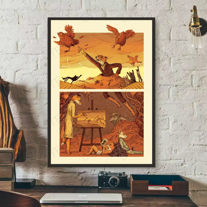 The Fantastic Mr. Fox Movie Poster HD Art Sticky Wall Decor Waterproof ...