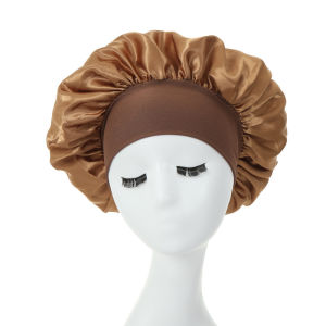[Ready Stock+COD] Comfortable Sleeping Hat Elastic Hair Cap Shower Caps Women Shower Hat Silk Hair Care Night Sleep Head Cover Satin