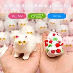 ALICE XU Handmade Dag Cat Squishy Finger Relax Filled Soft Crunchy Fidget Toy Creative Cute Piggy Building Block Squishy Adult Kids