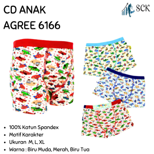 [LUSIN] CD Anak AGREE 6166 Motif Anak Model BOXER Motif - Pakaian Dalam