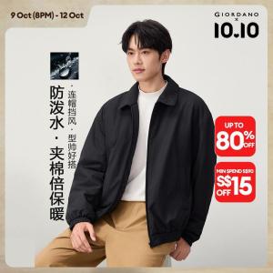 Giordano Beau Monde Men Waterproof turndown collar padded jacket Free Shipping 13076712