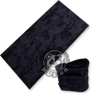 Musion Classic Black Head Scarf SPF 30 Rider Neck Mask Elastic Buff Bandana Sun Protection Motorcycle Balaclava Face Mask Grey Pattern Sports Face Cover for Riding Bicycle and Motorcycle
