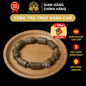Vòng tay trầm hương trụ trúc banh cam cao cấp tự nhiên đeo tay nam nữ Trầm Hương Hà Xá