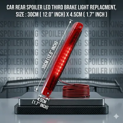CAR SPOILER LED 3RD THIRD BRAKE LIGHT ( RED ) 30CM (12.0 INCH)WITH 2 SCREW HOLES REPLACEMENT [ READY STOCK / ADA STOK ]