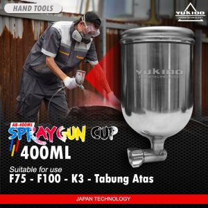 TABUNG SPRAY GUN SPRAY GUN CUP KAPASITAS 400 ML BISA UNTUK SPRAY GUN TIPE ATAS F75 / ATAS F100/ ATAS K3