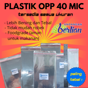 Plastik OPP 28x35 cm 40s Mikron TEBAL / Plastik Baju / Plastik Kemasan / Plastik OPP 28 X 35