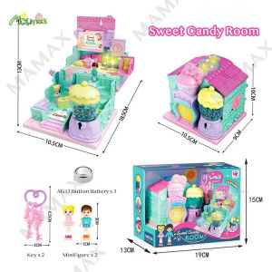 【SG Stock】Kids 6-Themed Design 3D Surprise Mini Multi-Storey Treasure House Toy Set With Lights&Music&Keys★3D Folding✅Dollhouse✅Pretend Play Playset✅Children Christmas/Birthday Gift/Presents✅
