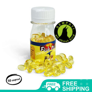 SEMPATI Minyak Ikan Fish Oil Natural Extract Minyak Ikan 50 Kapsul Vitamin Obat Hewan Hamster Tunghai Tung Hai Sugar Glider Ayam Fish Liver Oil Tunghai Mini Kemasan Botol Tung Hai
