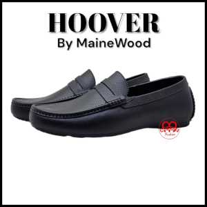 MaineWood Hoover Mens casual wear Black rubber Slip-on Loafers/shoes