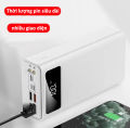 Sạc Dự Phòng PIN Polymer cao cấp 50000mah, 4 cổng sạc đầu vào, 3 cổng sạc đầu ra, Power bank tích hợp đèn pin, hiển thị dung lượng kỹ thuật số,. 