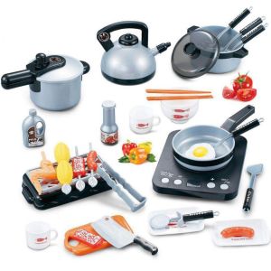 Đồ chơi nấu ăn 36 chi tiết nhựa cao cấp kèm pin nhạc đồ chơi nhà bếp rèn kĩ năng giáo dục cho bé