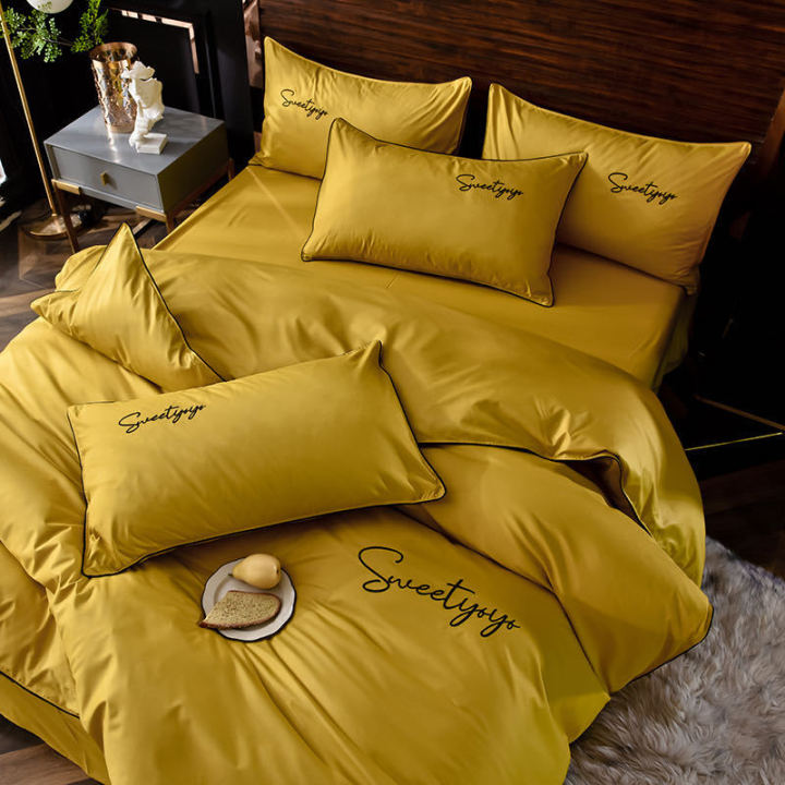 6foot Sheets, Thai Highend Fourpiece Thick Bed Sheets, Embroidery