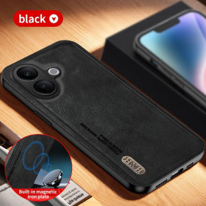 Vivo V60 Lite Casing For Vivo V60 Lite V 60Lite 4G 5G Phone Case Retro Leather Soft Cover For Silicone Edge Back Cases