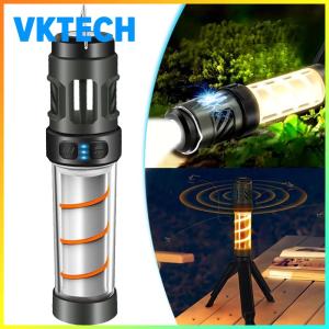 Vktech LED Camping Lantern with Magnetic Base Portable Lighting Lamp USB Charging Mosquito Killer Light for Outdoor Mountaineer