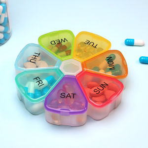 1 * 7 Day Pill Dispenser Container Travel Organizer Portable Medicine Organiser Tablet Holder Pill Case Pill Box