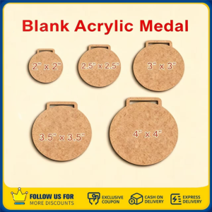 Blank Acrylic Medal 3mm Thickness
