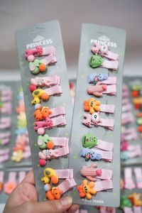 10 PCS / SET JEPIT RAMBUT ANAK LUCU / JEPITAN AKSESORIS RAMBUT ANAK MURAH KARET RUBBER MODEL KARTUN BUAH HANDMADE