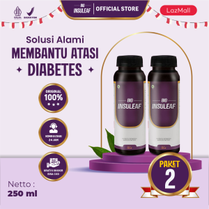 Bio Insuleaf Paket 2 Box - Herbal Alami Bantu Mengatasi Diabetes Kencing Manis & Menurunkan Gula Darah