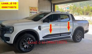 Ốp Nẹp Sườn Xe Ford Ranger 2023 Mẫu Đen Cao Cấp bản To Ốp Sườn Ranger 2023