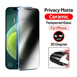 กระจกนิรภัยสำหรับ iPhone XR 11 12 16 13 14 15 Pro Max Xs Max X 14 15 16 6 7 8 Plus เต็มจอ ฟิล์มกันรอยหน้าจอความเป็นส่วนตัวป้องกันการแอบดู 360 องศา