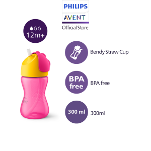 PHILIPS AVENT Straw Cups 10oz - SCF798/00 - Colours given out randomly