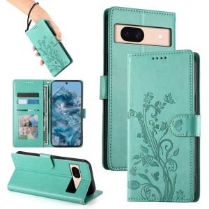 New Phone Case For Google Pixel 10 9 Pro XL / Google Pixal 9A 8A 7A / Google Pixel 8 7 6 Pro Lucky Flower Magnetic Leather Wallet Card Slot Flip Case Casing