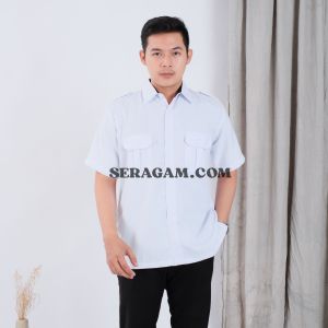 Baju dinas pdh putih pria lengan panjang dan pendek kemeja dinas pdh putih baju kerja