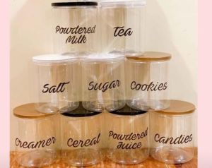 Cookie pet jar 880ml ( PLASTIC) 1pc with LABEL (send message for label)