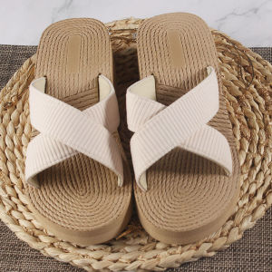 [Free Shipping] Ethnic style Eva thick-soled wedge womens sandals for summer outdoor wear lightweight slippers new casual indoor beach shoes