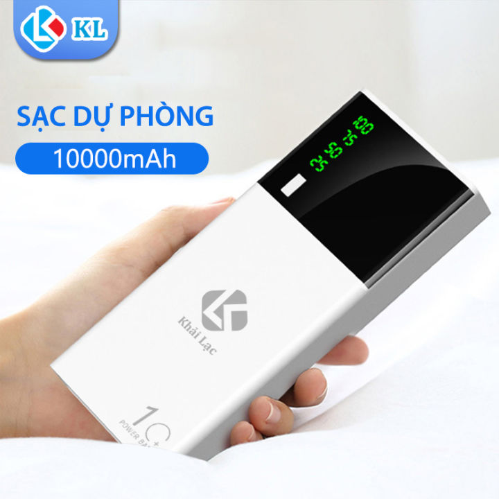 Pin sạc dự phòng 3 cổng USB, Hiển thị thông số pin, Đèn led chiếu sáng ...