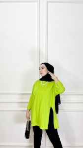 NEUM TUNIK MUSLIM/Long Tunik Terbaru/Long Tunik-Neum tunik wanita modern-Long tunik import/Long tunik kekinian/Long tunik kaos/Long /Long tunik import/Baju viral kekinian/Long tunik kaos/Bahan Catton Combad/Tunik Terpopuler KANIYA MK04