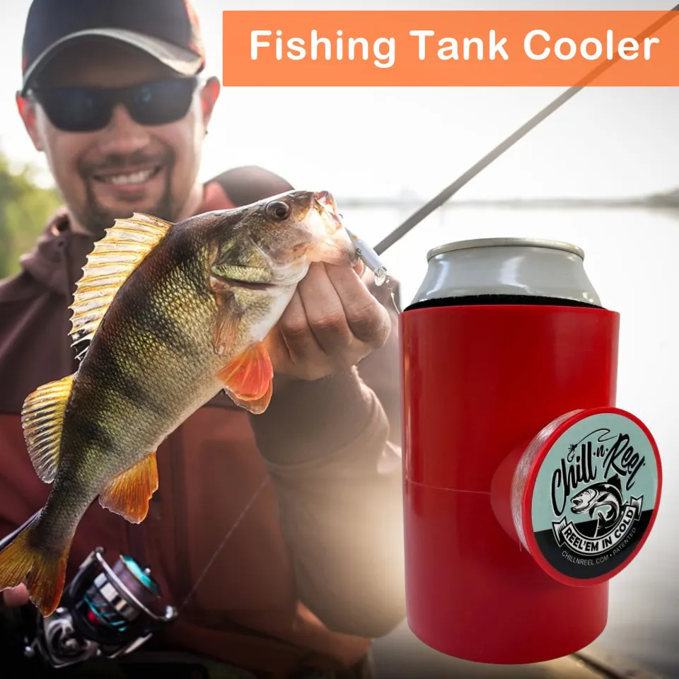yimeidongrz Handline Fishing Reel Can Cooler Hard Shell Drink Holder Unique  Fun Fishing Gift for Bottles Beverage Can Compact and Lightweight