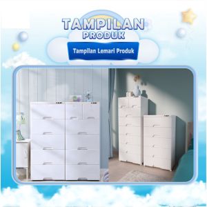 LOKER//LEMARI LACI BAYI DAN BALITA//MOTIF BATIKJATI PUTIH - / Lemari Laci Bayi dan Balita Susun 3 dan Susun 5 PREMIUM CLASS