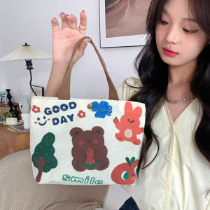 [พร้อมส่ง✅] กระเป๋าผ้าแคนวาส กระดุมแป๊ก (ไม่มีซิป) กระเป๋าถือขนาดเล็ก พกพาสะดวก Biangels🌟