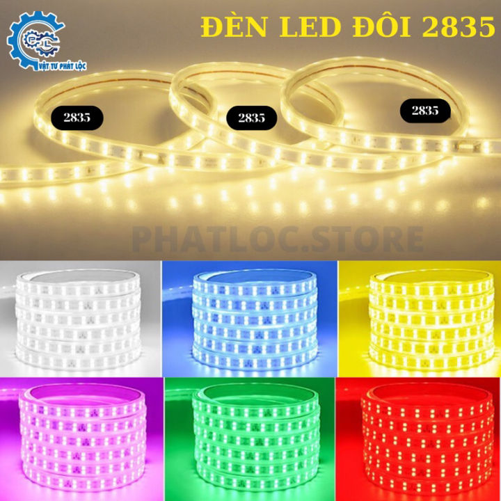 Đèn led dây đôi 220v trang trí, ánh sáng nền - dây led đôi 2835 hắc ...