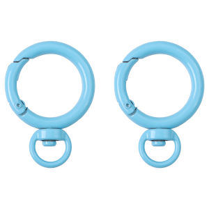 Candy Color Round Love Keychain Spring Clasps Openable Keyring Buckles For DIY Bag Clips Hook Dog Chains Buckle Connector Jewelry Supplies Accessories