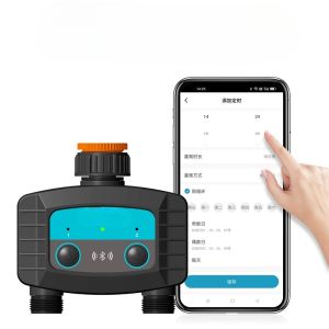 Bluetooth Dual-Outlet Smart Irrigation Timer Remote App Control Watering Device