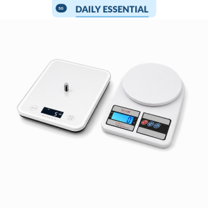 【DAILY ESSENTIAL】 Digital Kitchen Scale | Round 10kg or Glass 5kg | Four Options