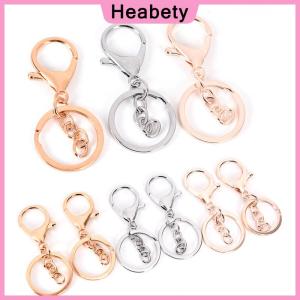 Heabety 10PCS DIY Key Rings Key Chain Jewelry Findings Lobster Clasp Keyring Making