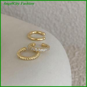 AngelCity Fashion Store 3Pcs Simple Round Wrap Earrings Cartilage Ear Clip No Pierce Cartilage Earrings Ear Cuff