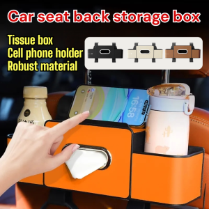 Car Seatback Storage Bag Rear Back Hook Multifunctional Cup Holder