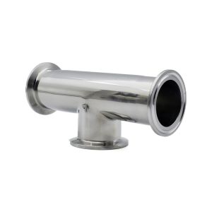 Tri Clamp Sanitary Low Neck Short End Tee 304 Corrosion-Resistant Food Grade for 1.5"-4" OD 50.5-119mm Homebrew Food Processing
