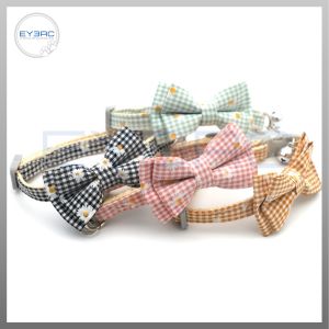 Pet Plaid Bowknot Collar with bell