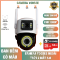 Camera Yoosee Wifi 2 Mắt giám sát Ngoài Trời, Xoay 360 độ, Không Dây Thông Minh chống nước an toàn AI - FHD 4.0mpx Siêu Nét. 