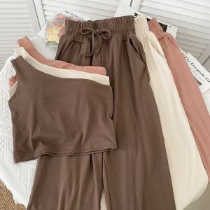 Korean Toga Ulzzang Casual Two Piece Top and Pants [SGLocalStock]
