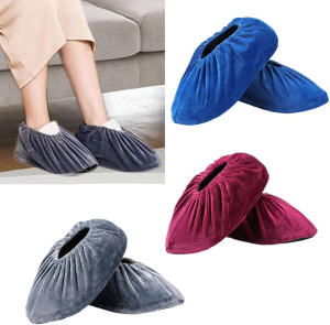JS SHOP 1 Pair Plush Shoe Cover 32-43cm Protective Cover For Adults/Kid Breathable And Thickened