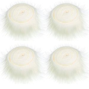 HQIANGDA 1.5M DIY Crafts Handmade Soft Trimming Fluffy Winter Costume Trim Fabric Roll Faux Fur Ribbon Tapes Long Plush Fur Fabric Plush Fur Stripe