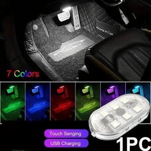 LED Touch Light for Car Ambient Light for Car Interior Rechargeable Ambient Lamp Emergency Lights Rechargeable Automatic for Wall Brownout Wireless Car Door Styling Lighting Night Light Sensor Cabinet Kitchen Bedroom Reading Car Decoration Accessories