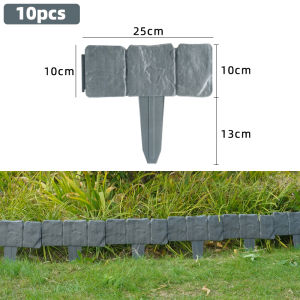 1-20 pieces/25cm Plastic Garden Fence Easy Assembly Plant Frame With Edge Decoration Flower Bed Foldable